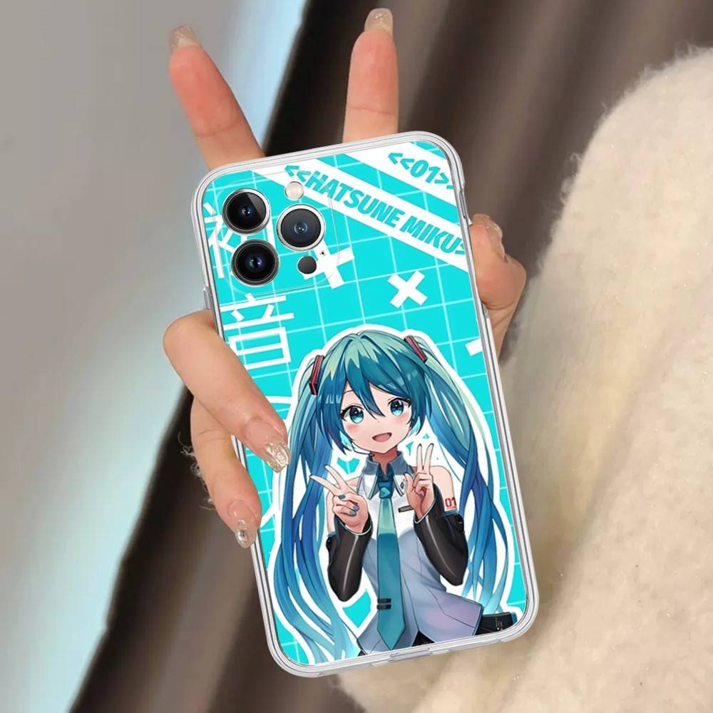 Hatsun M-MikuES Аниме Для IPhone 11 12 13 14 15 16 17 Pro Max Plus 13 Mini Силиконовый Мягкий Прозрачный Задник