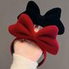 Рождественская бархатная повязка на голову с бантом, черная, красная, детские головные уборы, новые аксессуары для волос, рождественские товары