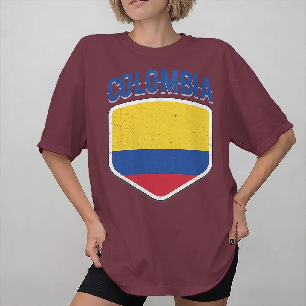 Colombia Flag Footballsoccer Tee Shirt For Unisex Wounisex Gift Idea T Shirts 100 Cotton Clothing