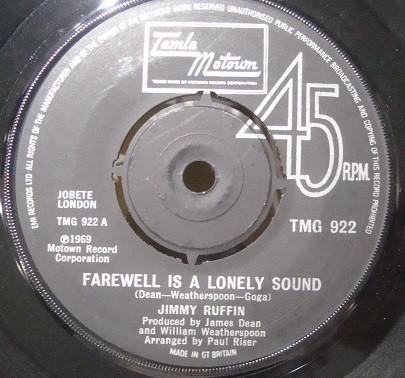7inch Record JIMMY RUFFIN Farewell Is A Lonely Sound TMG922 TAMLA MOTOWN 1974 Japan SoulFunk Used