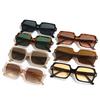 European and American retro sunglasses square fashion trend street sunglasses UV protection catwalk small frame sunglasses