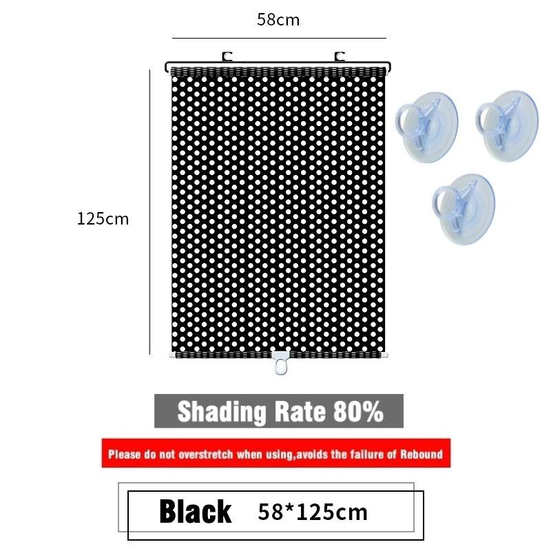 Universal Roller Blinds Suction Cup Sunshade Nail-free Blackout Curtain Car Bedroom Kitchen Office Window Sun-shading Curtains