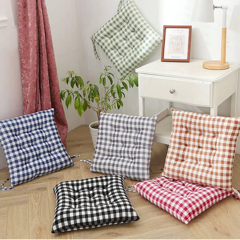 Утолщенная подушка для стула с сетчатым узором для столовых и татами-комнат