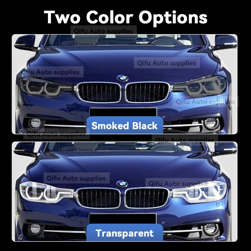 For BMW Serie 3 F30 F31 2013-2018 TPU Headlight Anti-Scratch Smoke Black Transparent Modification Color Changing Protective Film