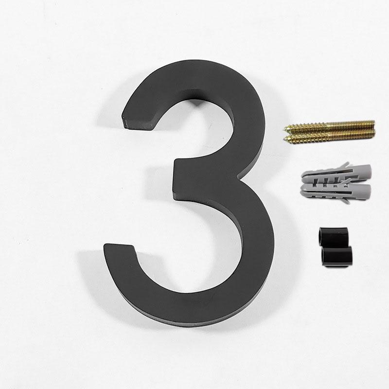 0-9 Плавающий Номер Дома Дверная Табличка Современная Дверь Дома На Открытом Воздухе Черные Цифры Адресная Табличка Тире Знак Слэш