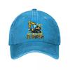 See You Later Excavator Yellow Construction Vehicle Graphic Washed Baseball Cap Outdoor For Womens Unisex FeUnisex
