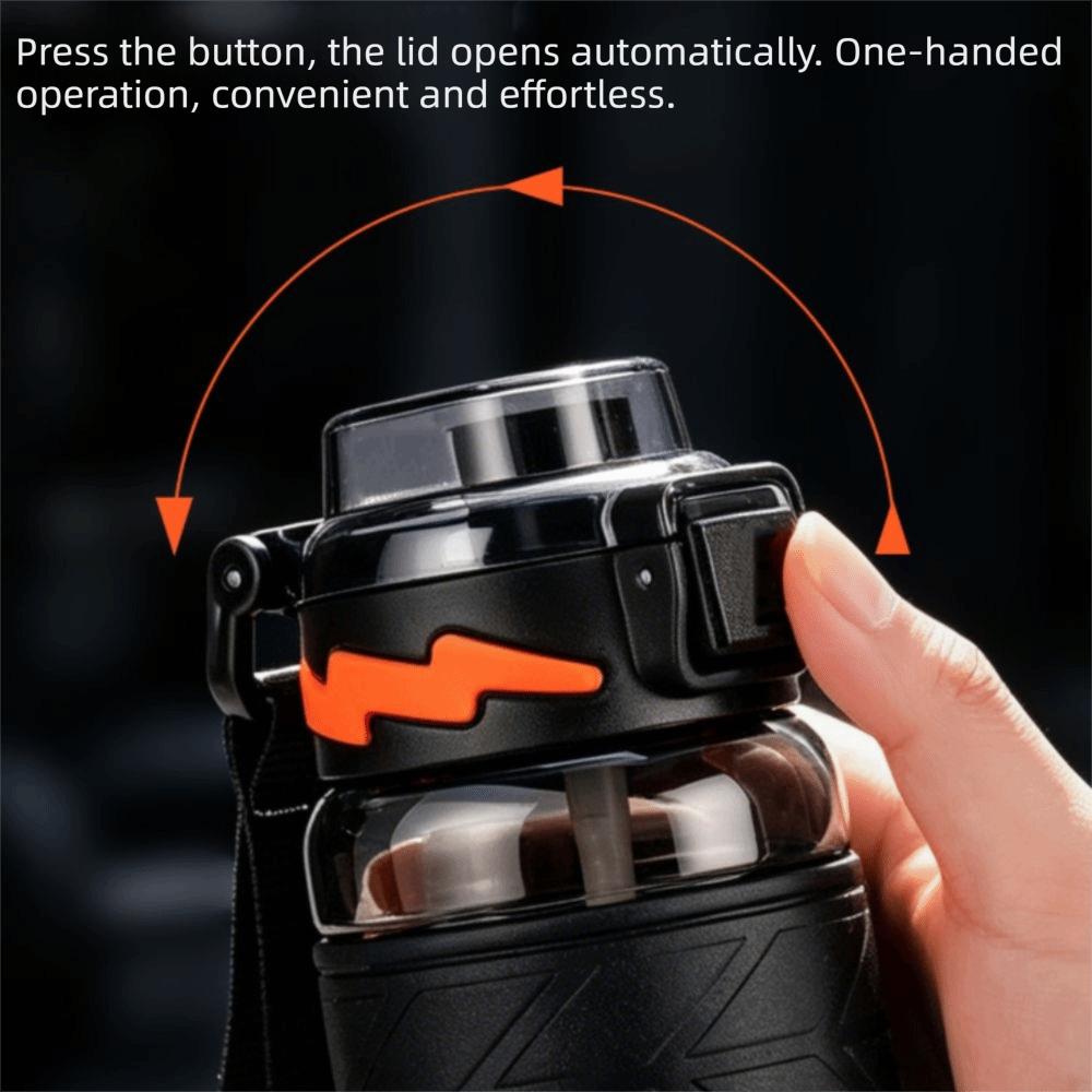 with Straw Student Water Bottle Bouncing Lid Outdoor Water Bottle Durable Fitness Kettle Outdoor