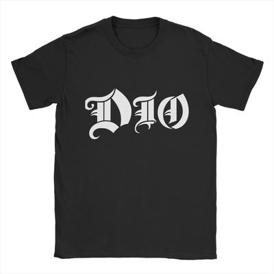 DIO Рок-группа Футболка Лето Популярные футболки Мужские 100% хлопок Круглый вырез Оверсайз Футболки Короткий рукав Уличная одежда Топы