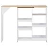 VidaXL Bar Table with Removable Shelf White 138 X 40 X 120 Cm