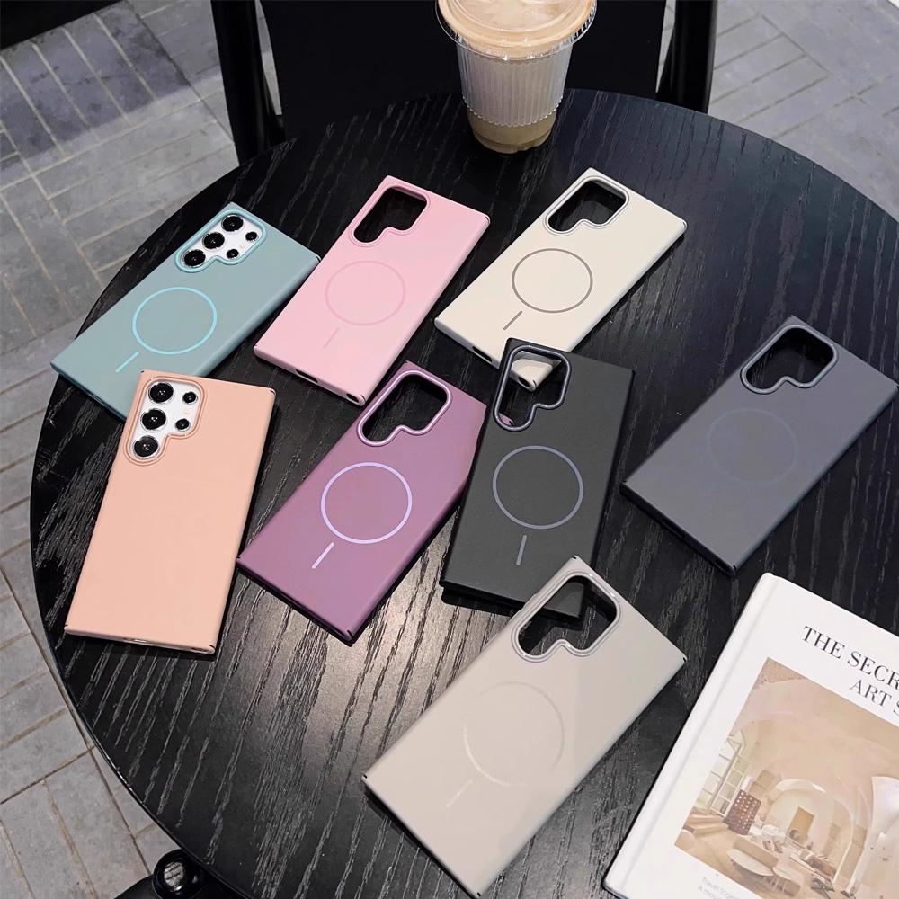 Luxury Slim Magnetic Case For Samsung Galaxy A55 A56 A26 A36 A06 A35 A25 A16 A15 5G Wirless Charging Matte Shockproof Hard Cover