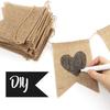4.3M Length Jute Hessian Flag Garland Triangular Shape Triangular Bunting Garland  Birthday Party