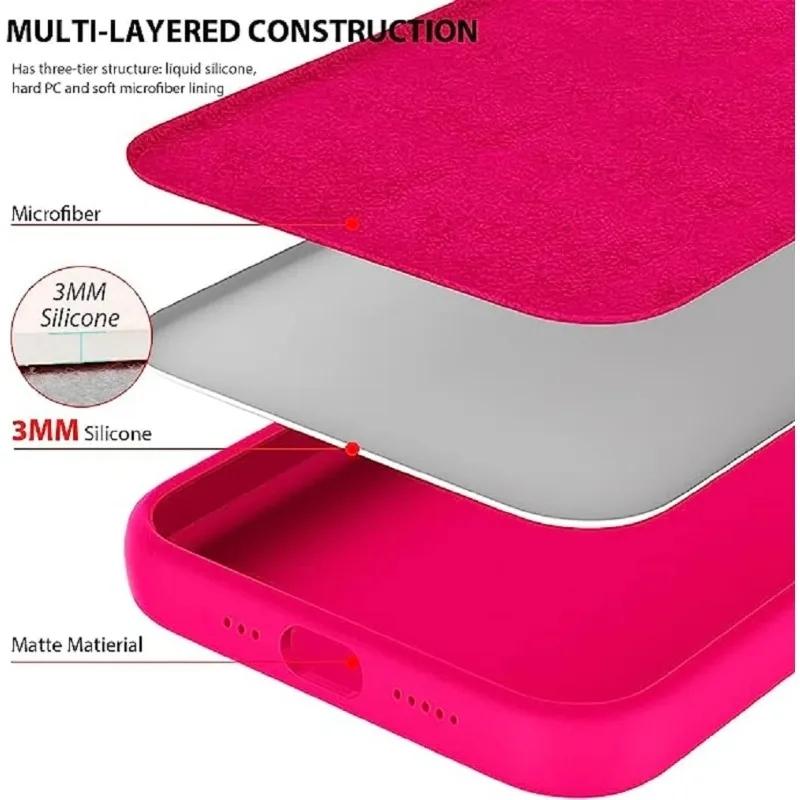 Стильный чехол Apple 16 Pro Max из жидкого силикона для iPhone 15pro max, полное покрытие объектива iPhone 14, противоскользящий чехол для iPhone 13, однотонный, устойчивый к грязи защитный чехол