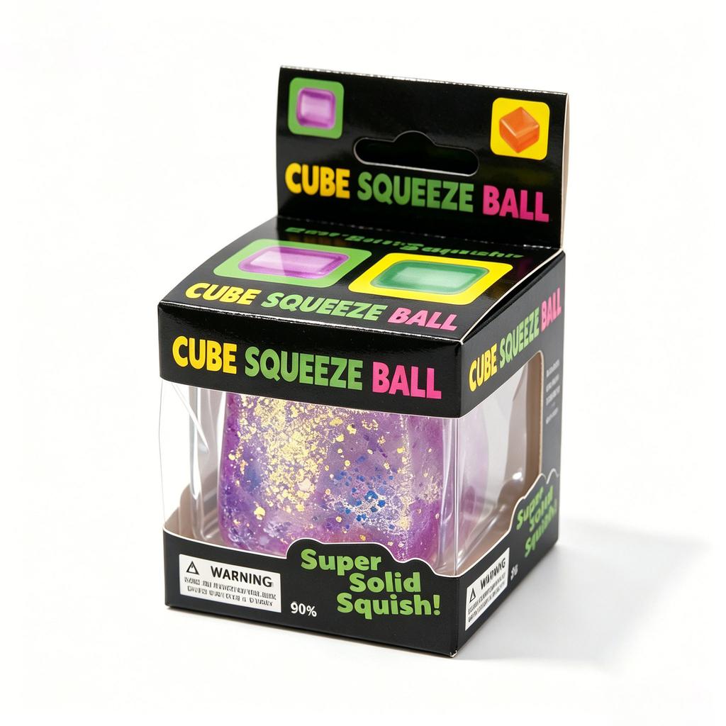 Various Styles of Ice Cube Squeezing Toys for Stress Relief Made of High-transparency Maltose with Slow Rebound and Food-grade Material