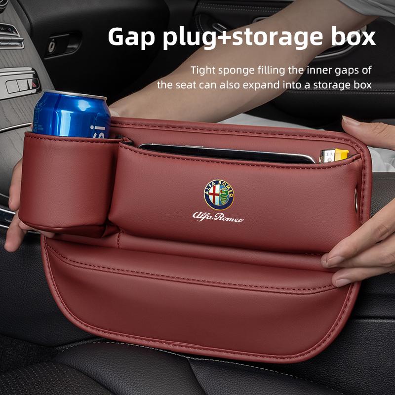Car Seat Crack Filling Storage Box Auto Water Cup Phone Holder For Alfa Romeo 156 159 147 4C 8C 166 Giulia Giulietta MitoGF8