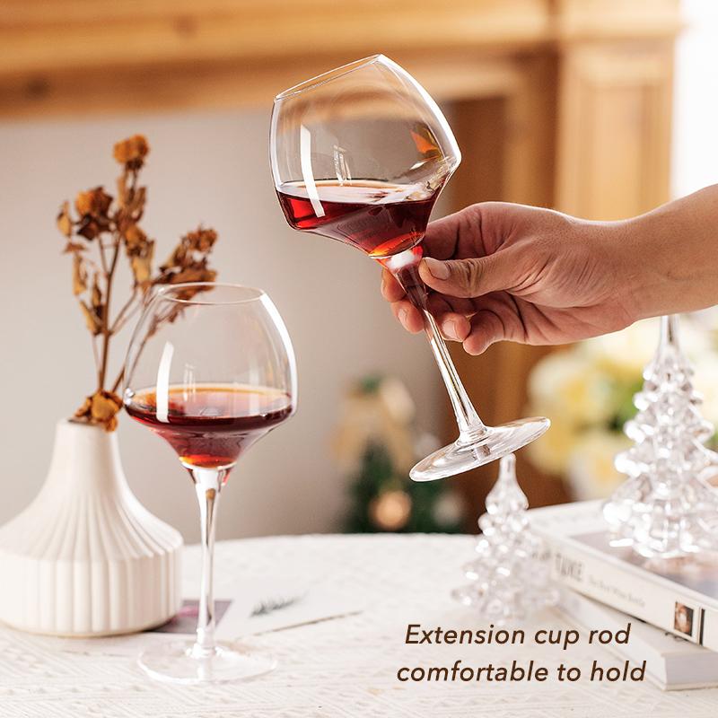 Crystal Red Wine Glasses - Premium Large Hand Blown Wine Goblet - Long Stem Wine Glasses - Gifts for Wine Lovers, Wine Tasting