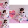 Reborn Doll Betty 55cm Silicone Full Body Collectors Edition With Colorful Lace Dress And Cats Ears Headband Decor For Gift And Display