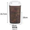 Square Clear Push-Type Storage Jar - Sealable Plastic Container for Kitchen Grains, Candy, and Fruit Powder