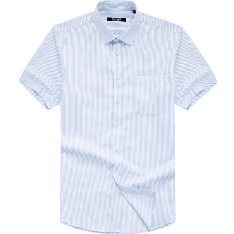 YOUNGOR Мужская рубашка с коротким рукавом в стиле business casual