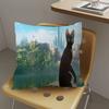 Movie F-Flow Cat Pillow Covers Cartoon Sofa Decorative Home Double-Sided Printing Short Plush Cute Cushion Cover