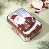 Cute Christmas Tinplate Gift Box Mini Santa Claus Tinplate Box Metal Candy Box  Party Favors