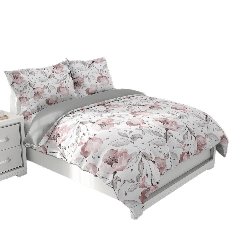 Свежий и простой цветочный весенне-летний комплект из трех предметов Tk3D цифровая печать пододеяльник постельное белье