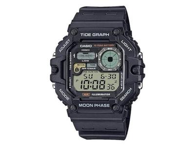 КОЛЛЕКЦИЯ WS-1700H-1AJF Мужские часы цифровые черные Dual Time Alarm NEW