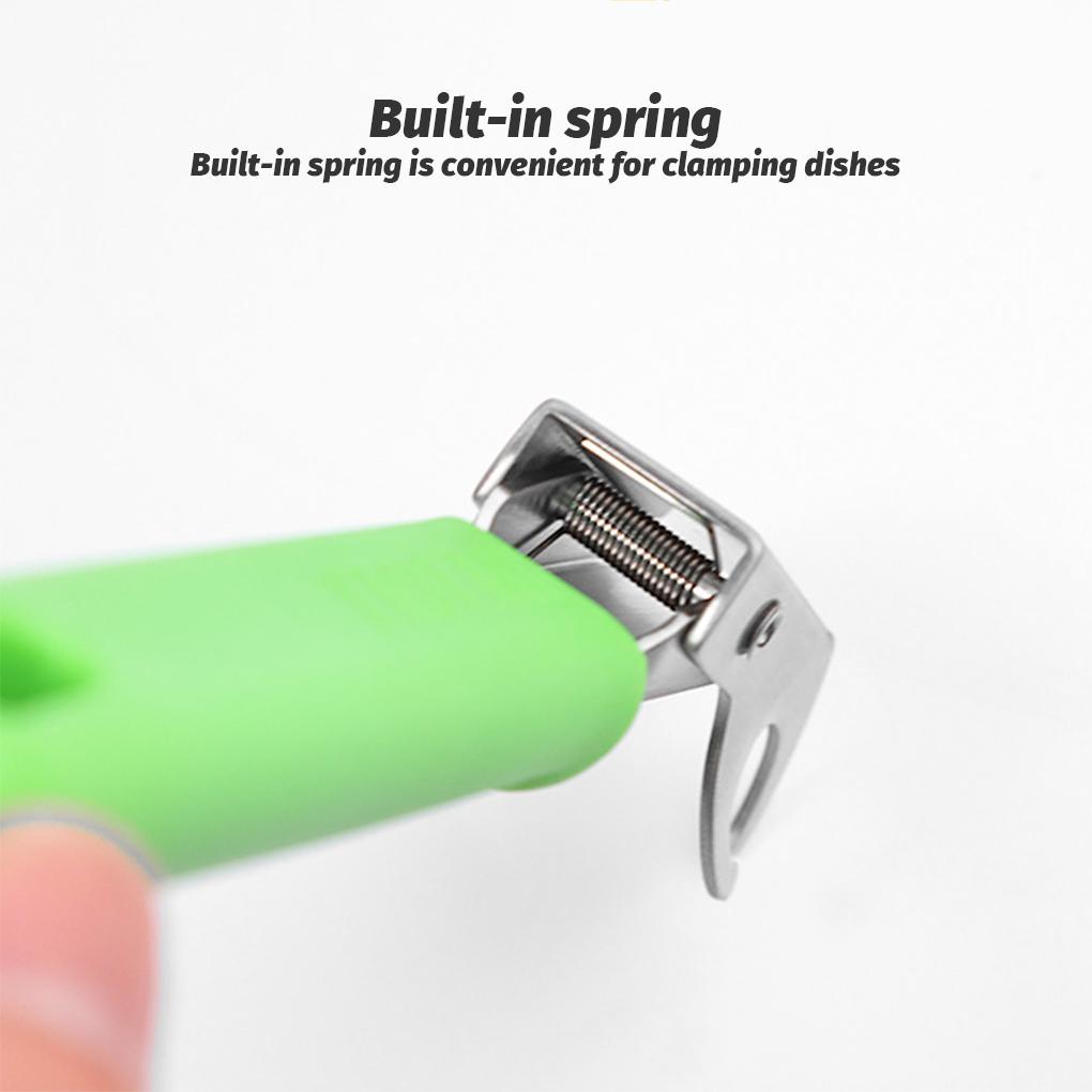 Зажим для посуды, зажим для сковороды, миски, тонкая работа, долговечная, длинная ручка, утолщенный дизайн, подставка для посуды, не допускающая ожогов