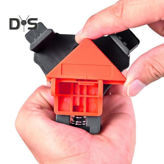 Convenient Woodworking Right Angle Clamp Red Plastic Clip-on No Assembly Durable Secure Grip Corner Clamp Carpentry Tool Set