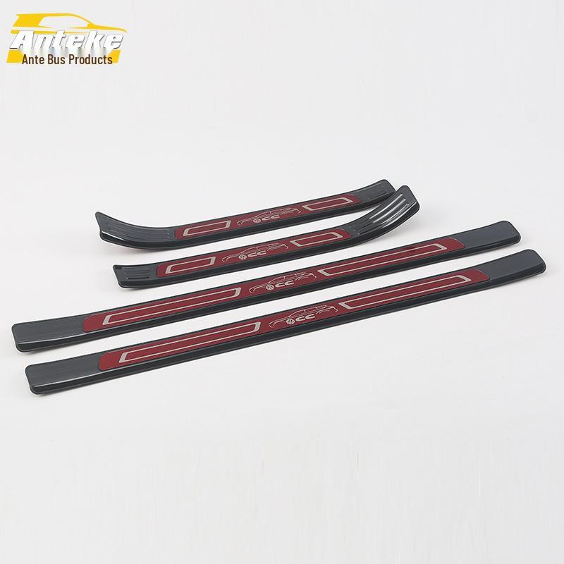 18 CC Яркие накладки на пороги и бампер багажника, защищающие от царапин, наклейки на приветственные педали