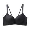 Adjustable female anti-sagging front buckle seamless cup bra cover sexy thin shoulder straps cross beautiful back