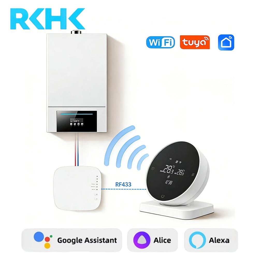 DE Stock Automation Tuya Smart Thermostat Remote Control of Gas Boilers Underfloor Heating Wifi Thermostat Knob Switch