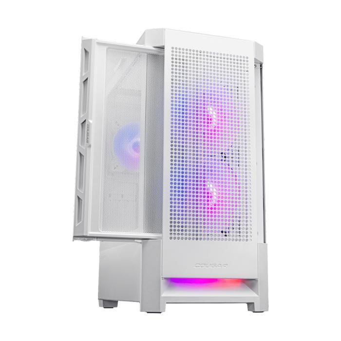 Boitier PC Gaming - Cougar Gaming - DUOFACE RGB WHITE - Comprend 2 Ventilateurs ARGB De 140 Mm, Un Ventilateur ARGB De 120 Mm