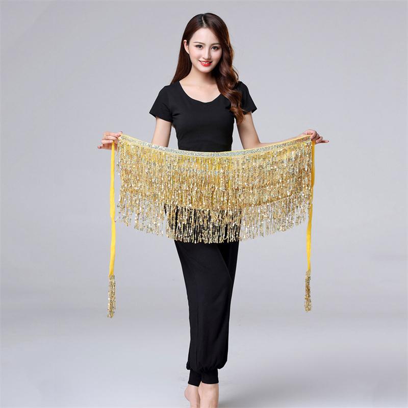 Юбка для танцев на бедрах Юбка с бахромой и пайетками Шарф на бедрах для танцев Юбка для женщин
