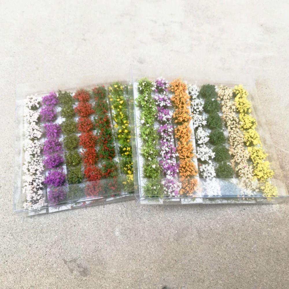 Railway Train Static Flower Tufts ABS Plant Materials Flower Grass Model Micro Landscape