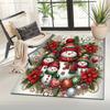 1pc Snowman Family Area Rug, Slip-Resistant, Easy-Clean, Stain-Resistant, Perfect for Cozy Living Rooms, Bedrooms, Kitchens, Offices, and Ho