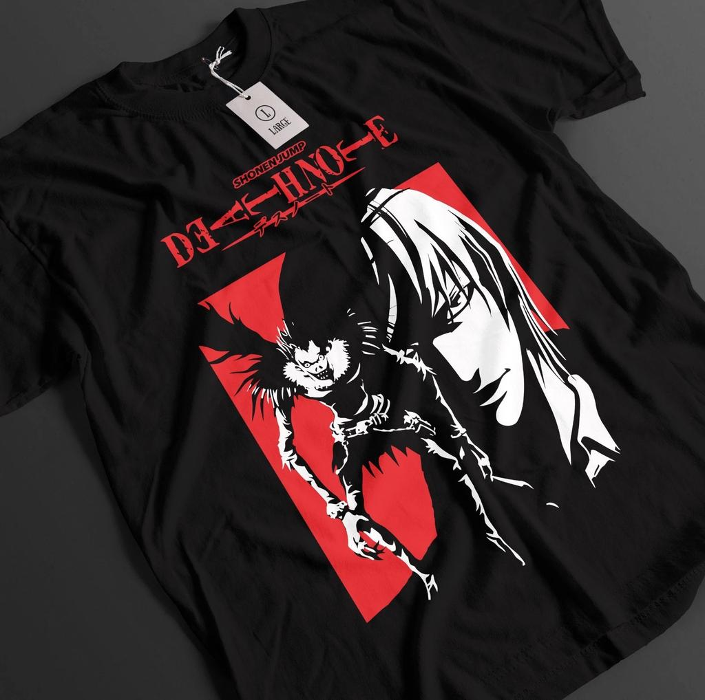 Футболка Death Note Футболка Кира Рюк Л Топ Миса Футболка Рем Манга Ужасы Аниме Футболка