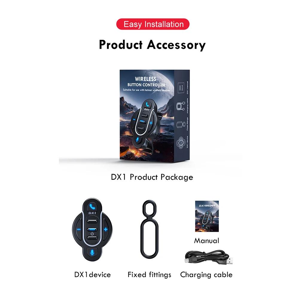 Guidon de moto télécommande casque sans fil casque bouton à distance Bluetooth Kit mains libres téléphone médias télécommande