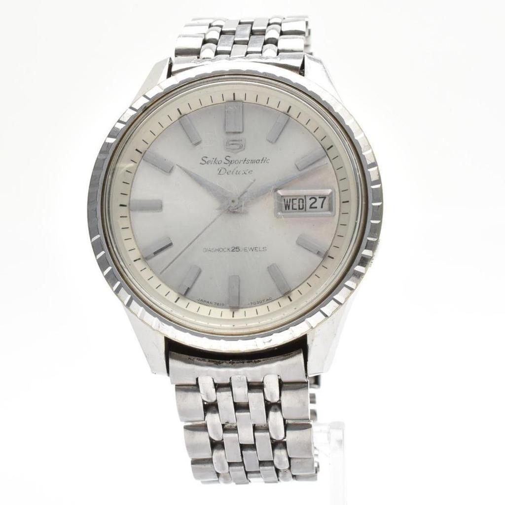 Used Working item SEIKO Seiko men's watch Sportsmatic Day Date 25 stones