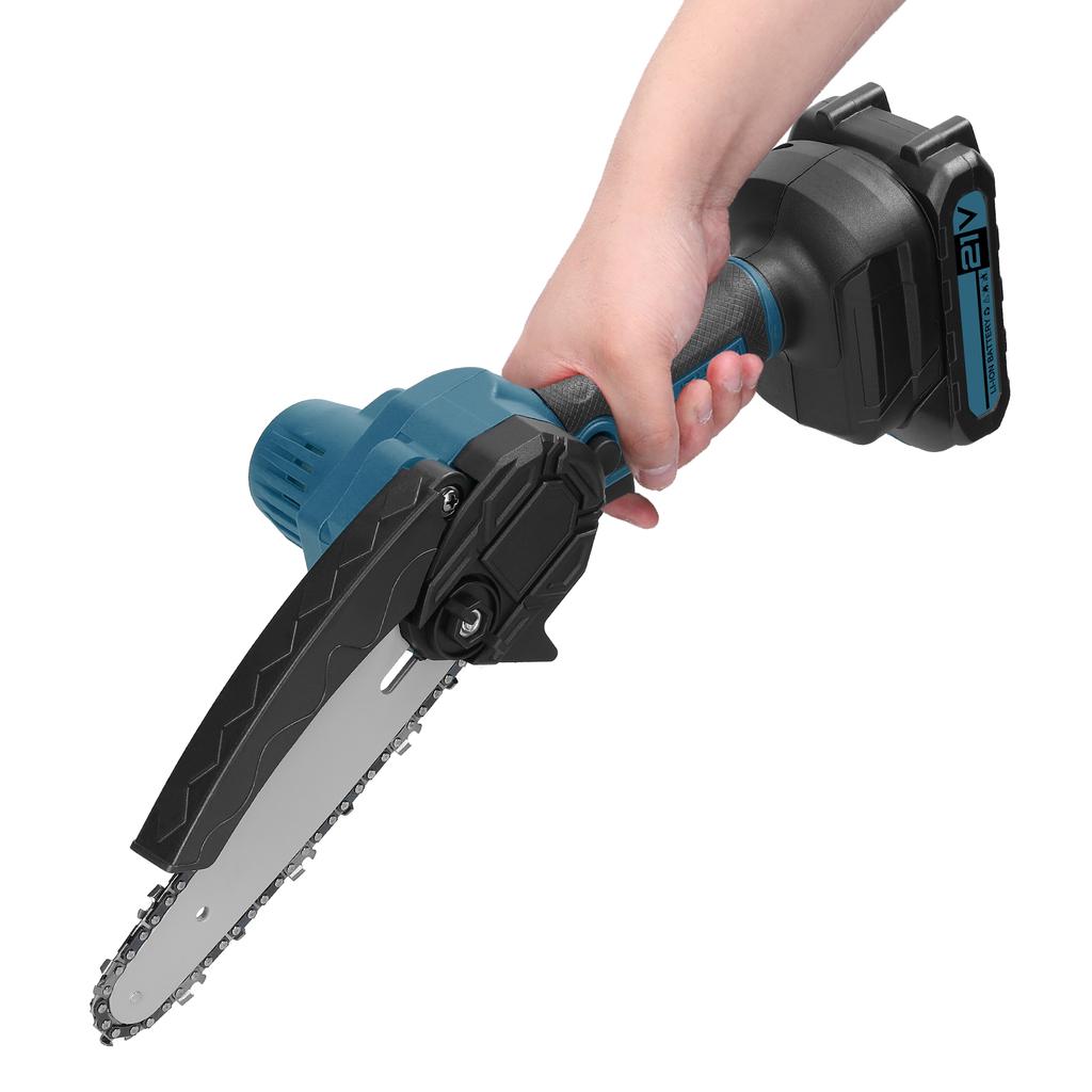 21 В 6-дюймовые портативные электрические обрезные пилы, маленькая бензопила для раскалывания древесины, щеточный двигатель, одна рука