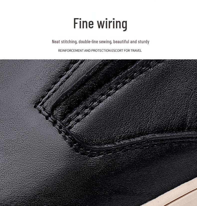 Men's Handmade Slip-on Leather Shoes: Comfortable, Non-slip, Breathable, Soft Sole, Casual Large Size.