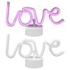 Pink Light Neon Sign Battery Powered LED Neon Sign Easy to Use Table Neon Light  Desktop Decor