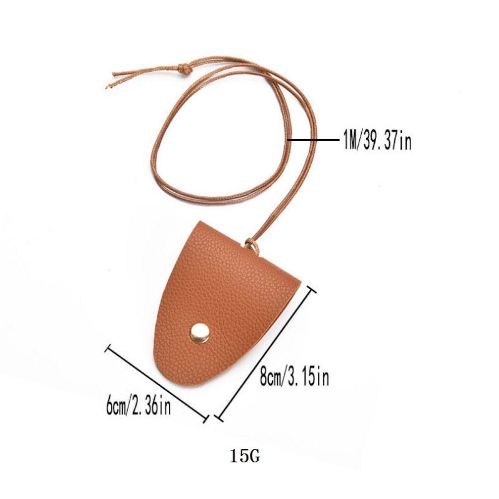 Leather Eyeglasses Storage Bag Pendant Storage Hanging Rope Glasses Clip for Unisex