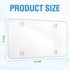2 Pack Clear License Plate Covers Unbreakable License Plate Protector Clear Flat Cover Frame Shields With Screws