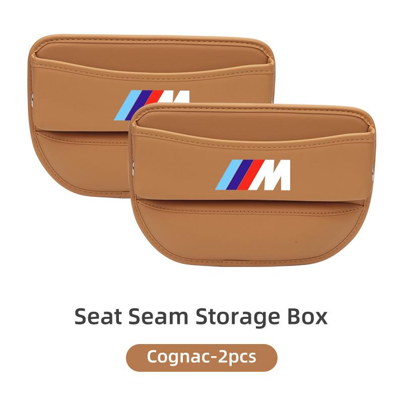 Leather Car Seat Seam Storage Box Phone Wallet Organiser Accessories For BMW E93 F10 F20 F30 F40 F15 F25 F26 F31 F49 F86 M3 M5 HOPDJ1