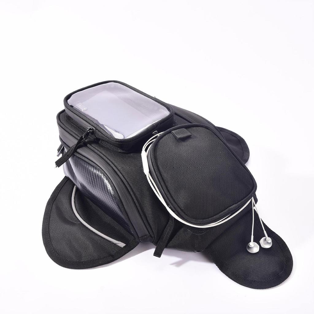 Universal Black Motorcycle Tank Bag Oxford Waterproof Magnetic Gas Oil Fuel Saddlebag Magnetic Tank Motor Saddle Bag