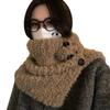 Thicken Warm Fluffy Fake Collar Scarf Soft Plush Cold-proof Winter Neck Warmer Solid Color Windproof False Scarf Shawl for Women