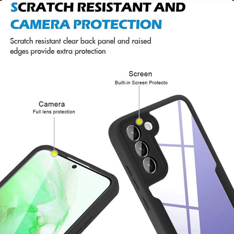 360° силиконовый чехол для Samsung Galaxy S24 Ultra S22 S23 S21 Plus Fe A54 A34 A24 A14 A53 A33 A23 A13 противоударный полный защитный чехол