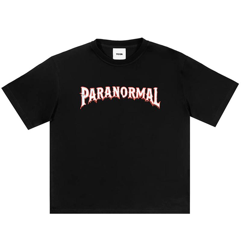 Unisex Tshirt 100% Cotton Paranormal Graphic Skulls Gothic Vintage Hip Hop Short Sleeve Tops Tees Streetwear Oversized Y2k Clothing