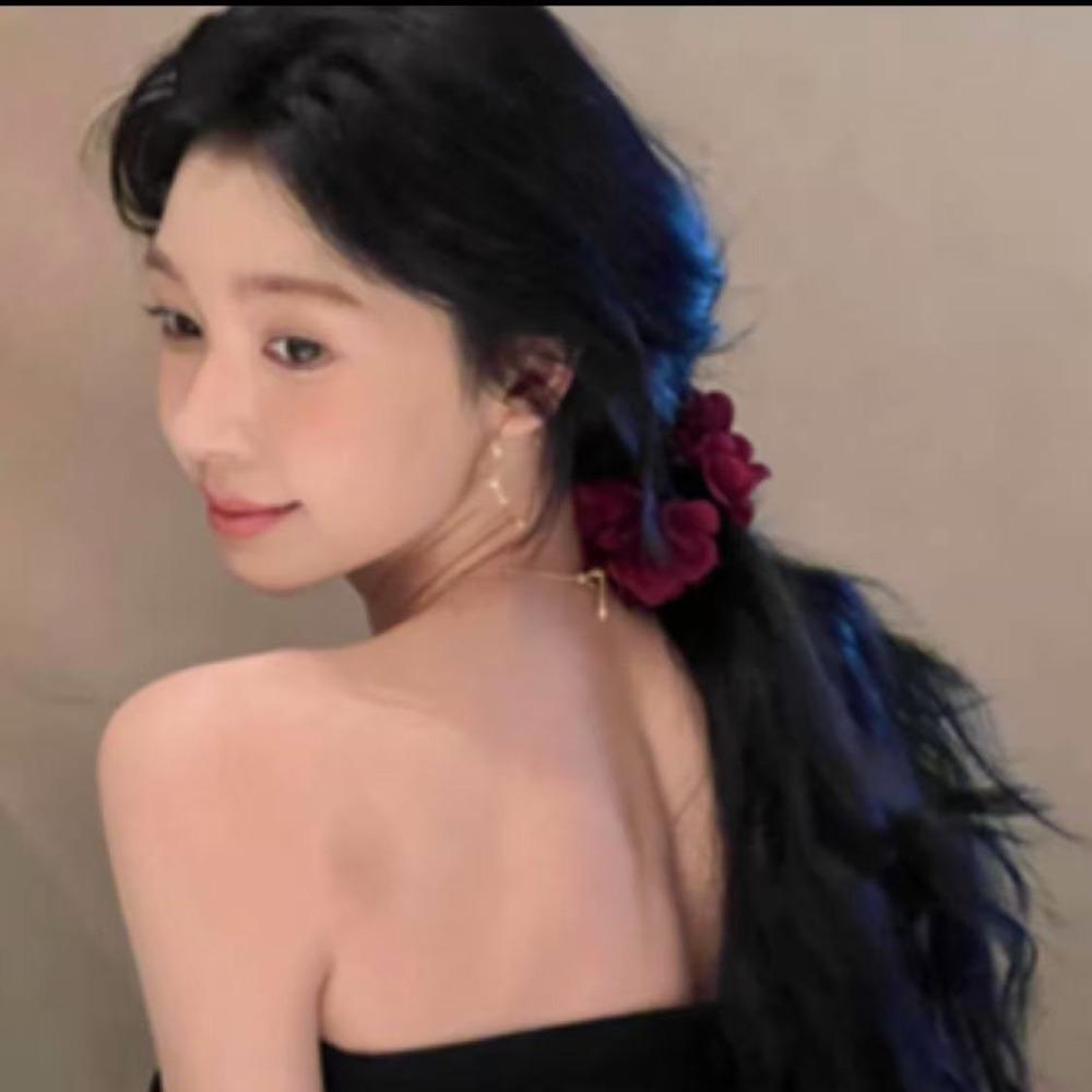 Korean Style Women Vertical Clip Sweet Floral Twisted Hair Clip Flower Banana Clips Summer