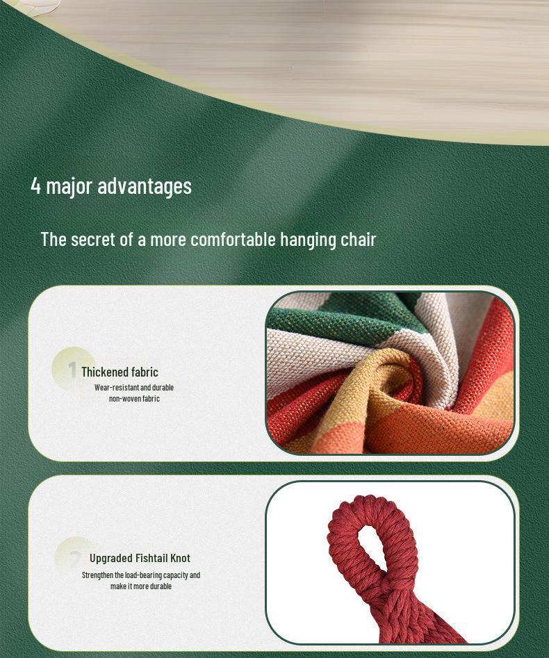 Versatile Hanging Chair for Dorms, Hammocks, and Courtyards - Indoor/Outdoor Swing